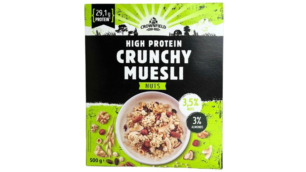 CROWNFIELD Proteinski hrskavi müsli 500 g Akcija u trgovini Lidl