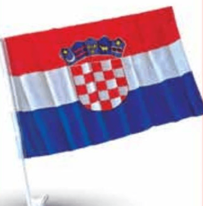 Zastava za auto Cro Fan 1 kom - Akcija u trgovini NTL