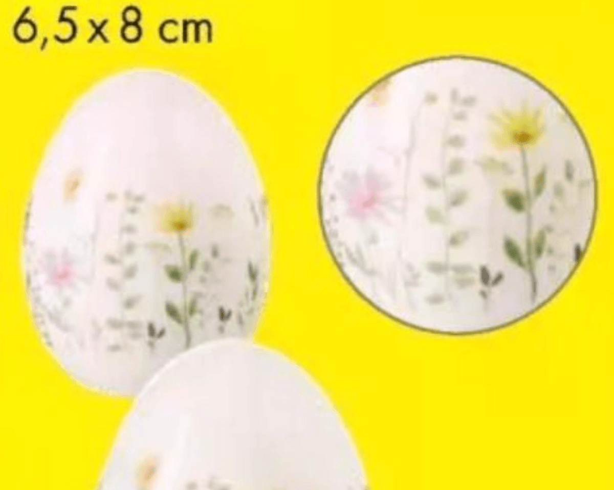 Ukrasno jaje cvjetnog uzorka - Akcija u trgovini Tedi