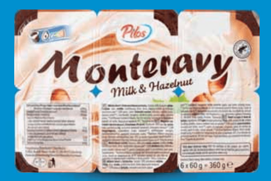 Pilos Monteravy lješnjak dessert 6 x 60 g - Akcija u trgovini Lidl