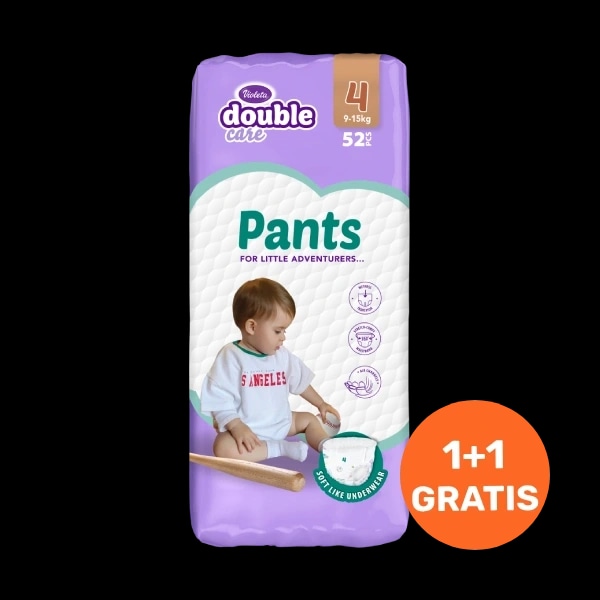 Violeta Double Care pelene gaćice za bebe Maxi 52 kom, Junior 48 kom Akcija u trgovini KTC