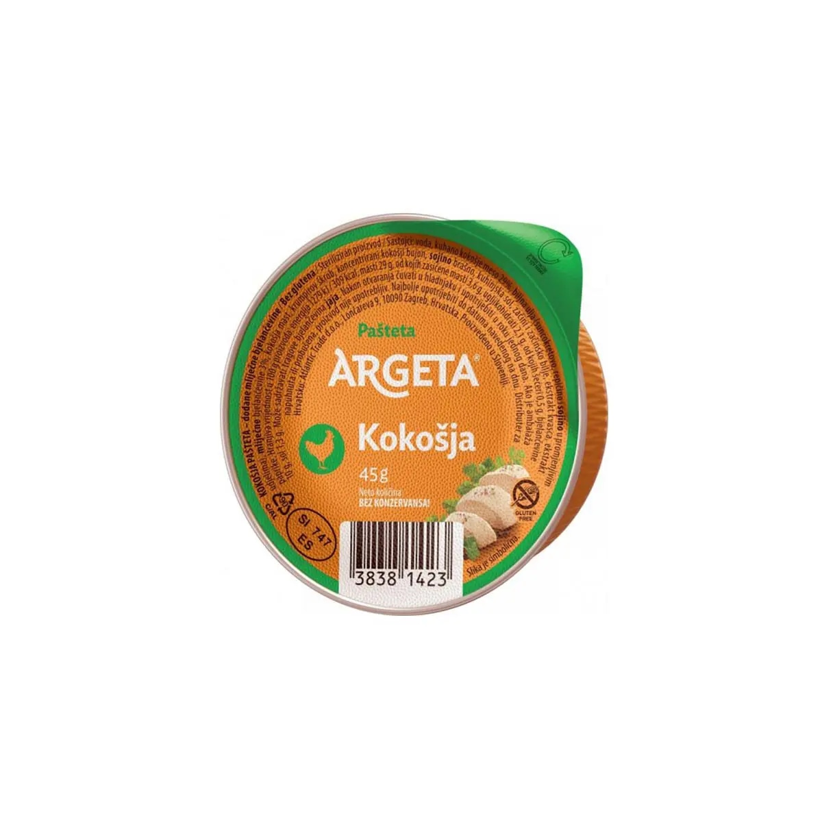 Argeta pašteta kokošja 45 g Akcija u trgovini Bakmaz