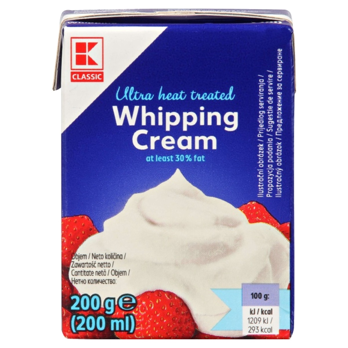 Vrhnje za šlag 200 g (200 ml) K Classic - Akcija u trgovini Kaufland