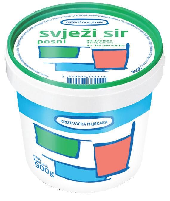 Svježi posni sir 900 g Akcija u trgovini KTC