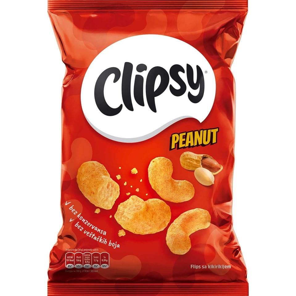 Clipsy flips s kikirikijem 50 g Akcija u trgovini Tommy