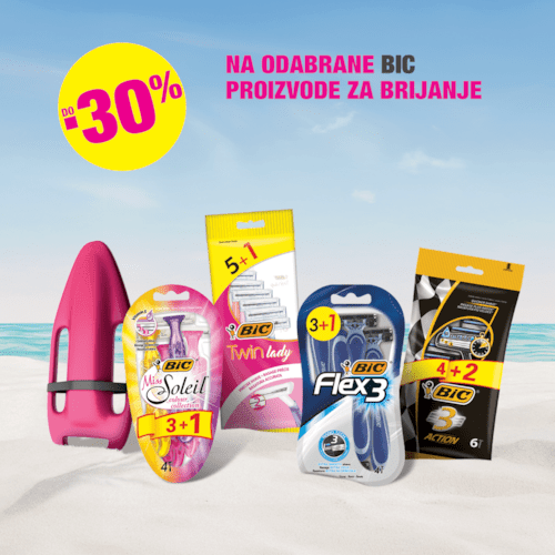 Bic proizvodi za brijanje Akcija u trgovini Bipa