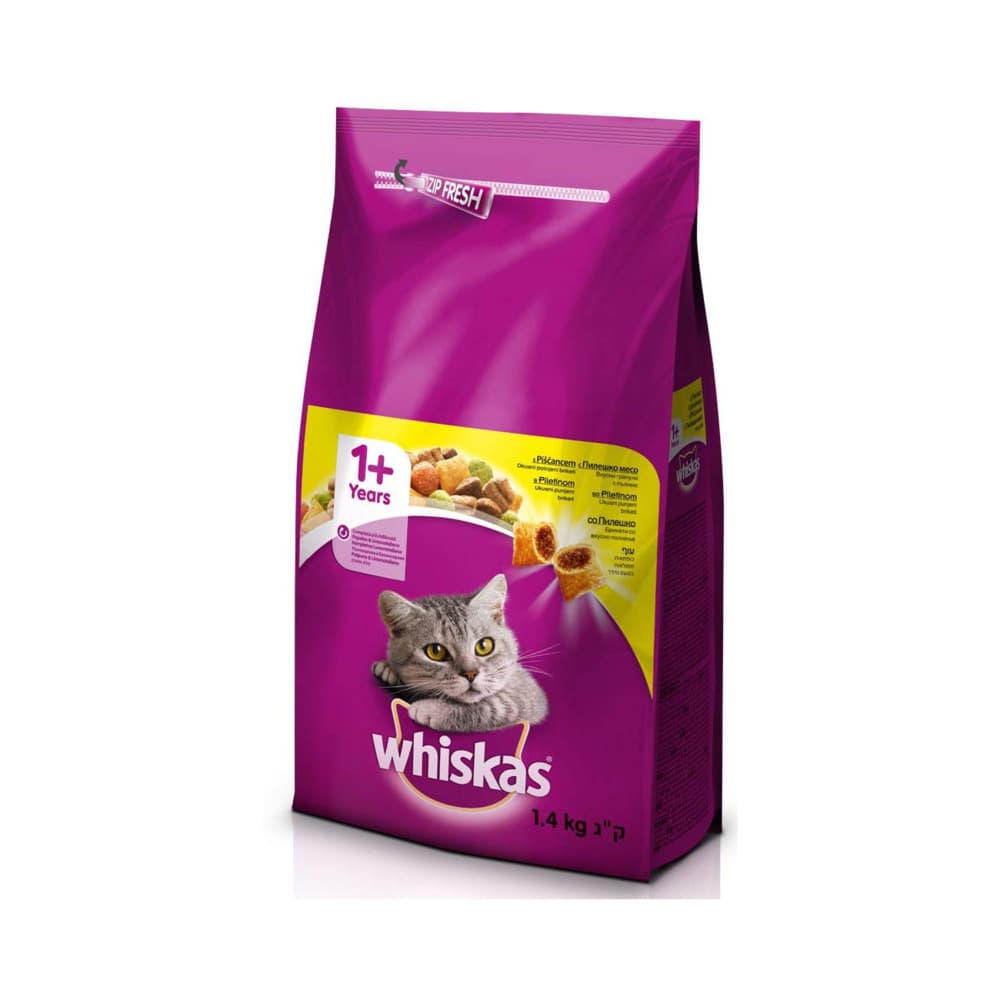 Whiskas 1+ suha hrana za mačke 1,4 kg Akcija u trgovini Bipa