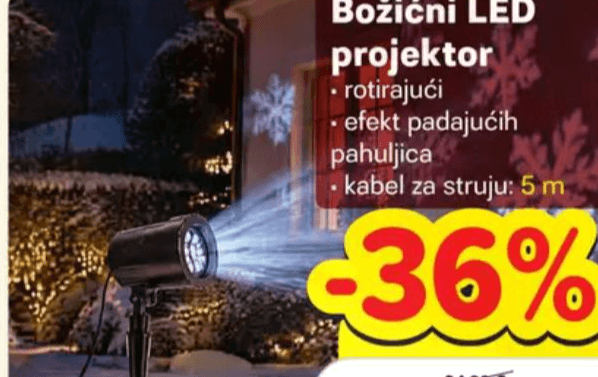 Božićni LED projektor Akcija u trgovini Plodine