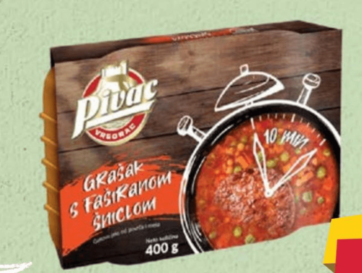 Pivac Grašak s faširanom šniclom 400g Akcija u trgovini Pivac