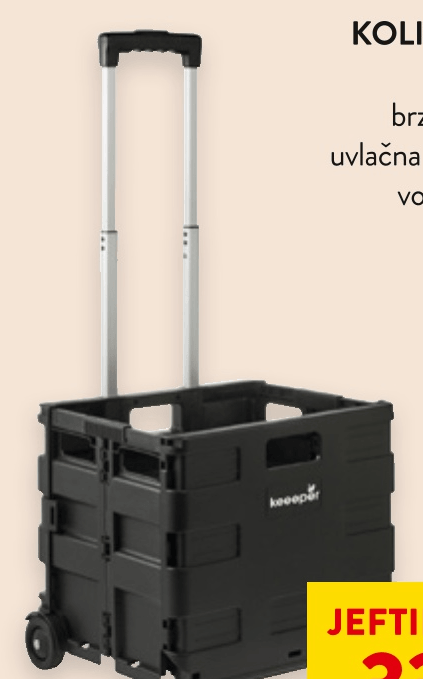 Kolica za kupovinu ili transport 1 kom keeeper - Akcija u trgovini Spar