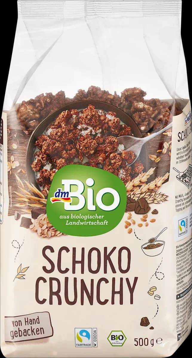dmBio hrskave pahuljice Schoko Crunchy 500 g Akcija u trgovini Dm
