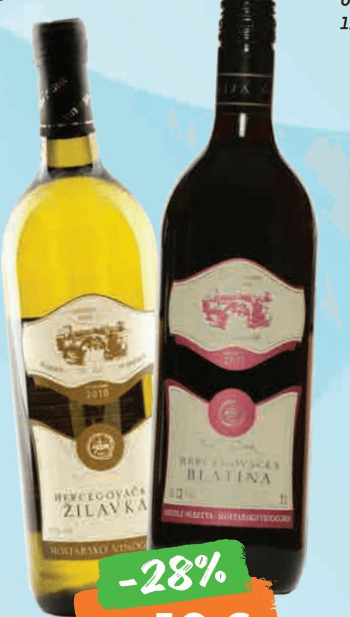 Hercegovina vino Žilavka Blatina 1 l Akcija u trgovini Studenac