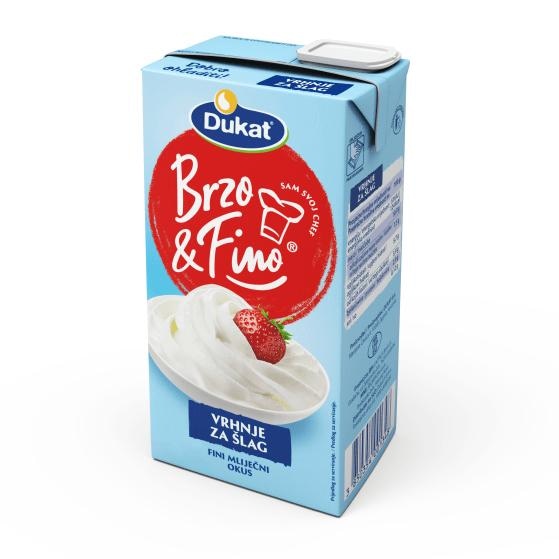 Brzo & Fino Vrhnje za šlag 0,5l Dukat - Akcija u trgovini Konzum