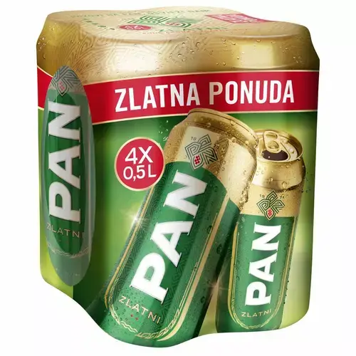 Zlatni Pan Pivo 4 x 0,5 l Akcija u trgovini Ribola