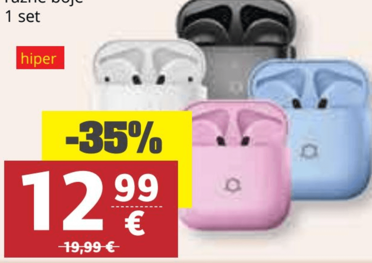Adda Collins slušalice TWS-007-BK Sparkle TWS 1 set Akcija u trgovini Ribola
