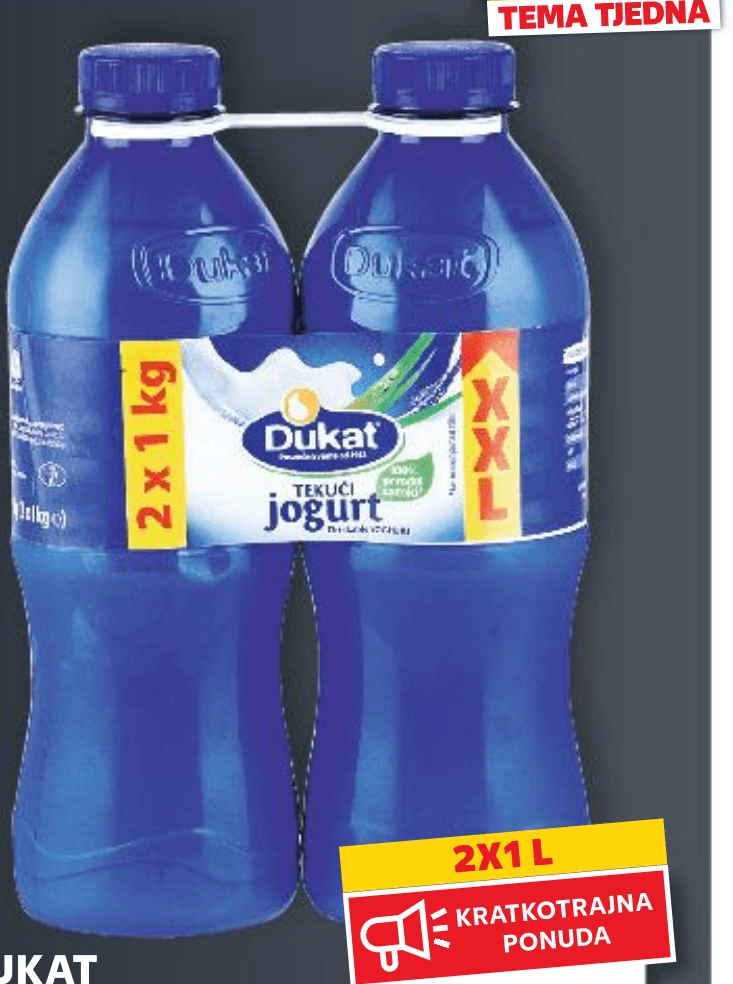 Dukat Tekući jogurt 2 x 1 kg - Akcija u trgovini Kaufland