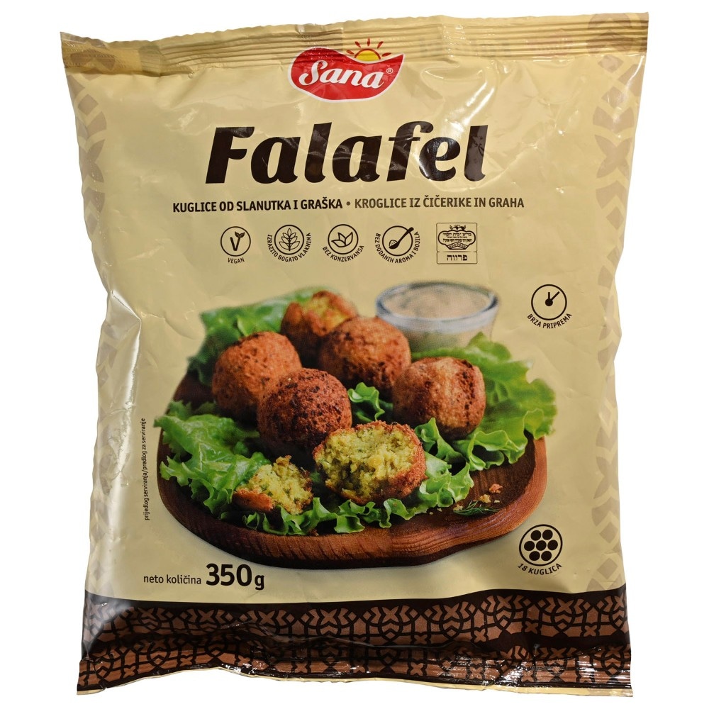 Sana falafel kuglice od slanutka i graška 350 g Akcija u trgovini Spar