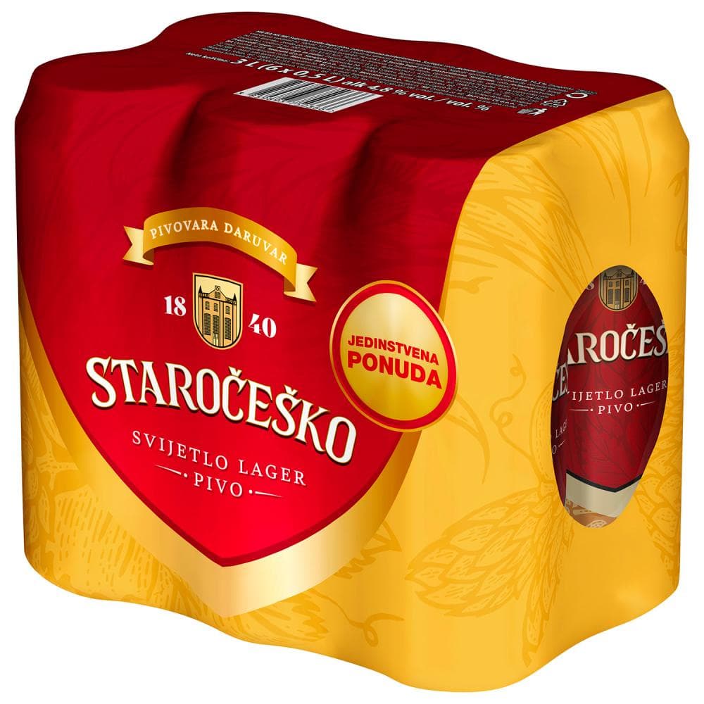Staročeško svijetlo pivo 6 x 0,5 L Akcija u trgovini Kaufland