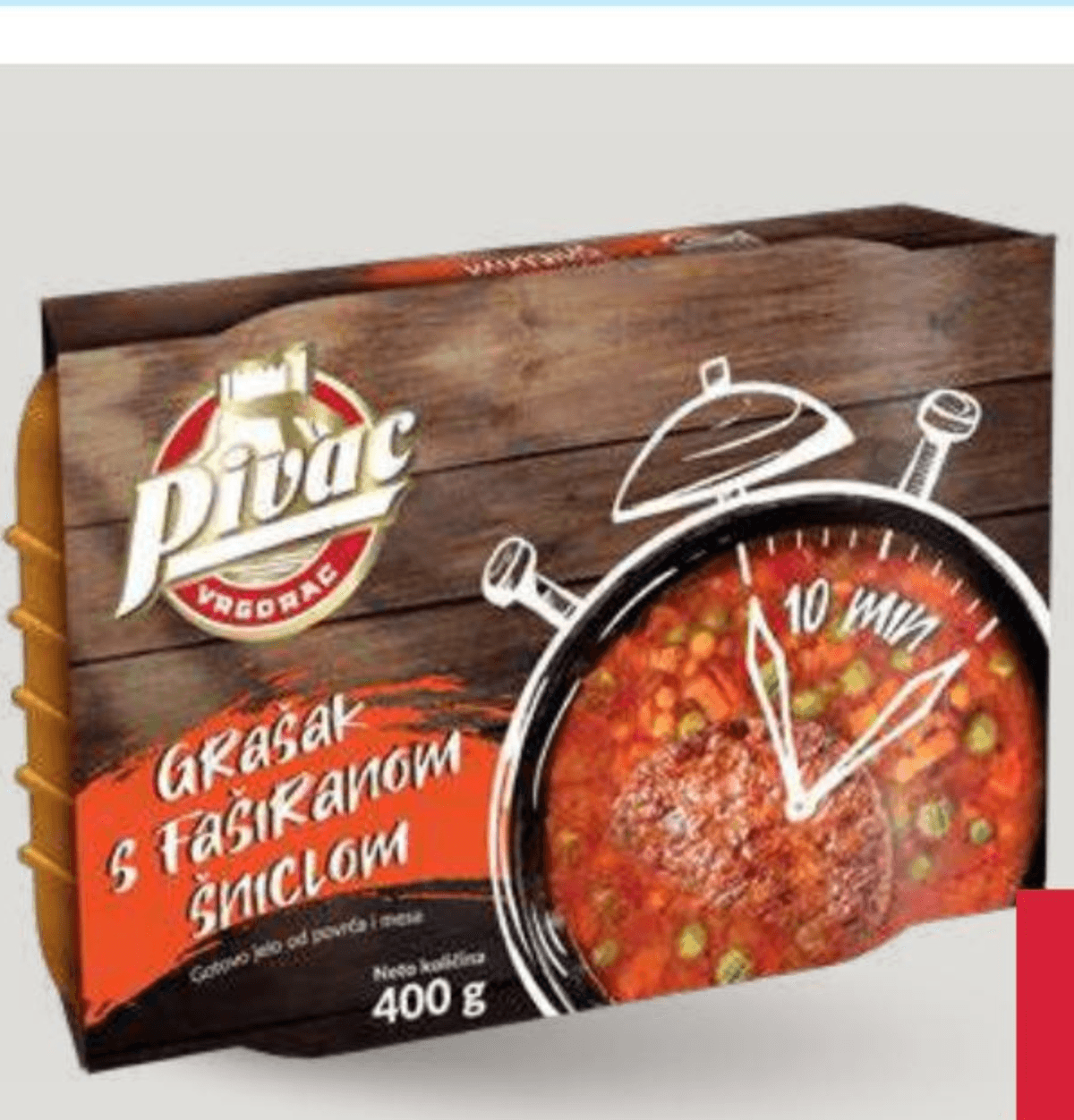 PIVAC Grašak s faširanom šniclom 400g - Akcija u trgovini Pivac