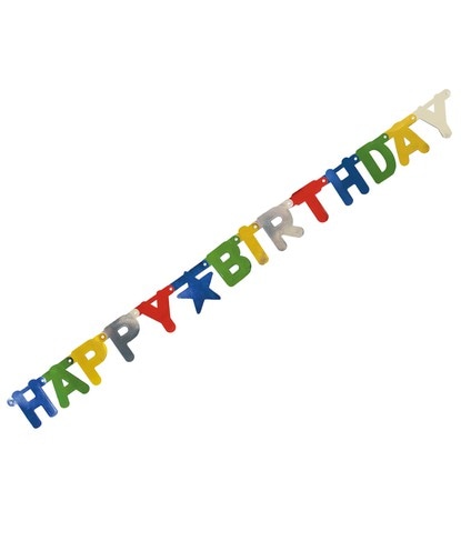 Girlanda Happy Birthday duljine 1,6 m - Akcija u trgovini Tedi