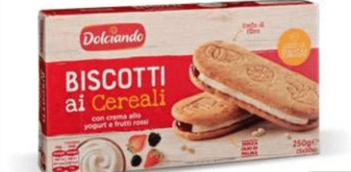 Keks jogurt/crveno voće Dolciando Biscotti ai Cereali 250 g - Akcija u trgovini Eurospin
