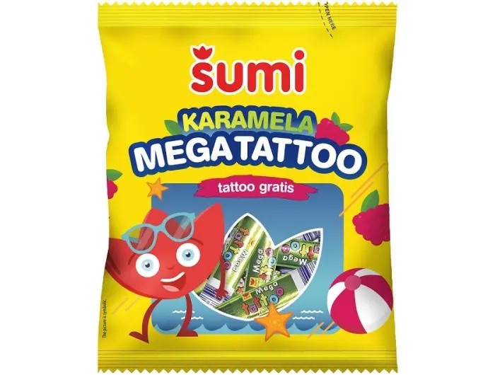 Šumi Bomboni Mega Tattoo 74 g Akcija u trgovini Studenac