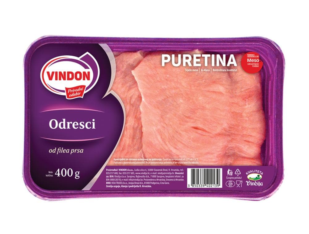 Pureći odresci od filea prsa 400 g Vindon, Vindija Akcija u trgovini Tommy