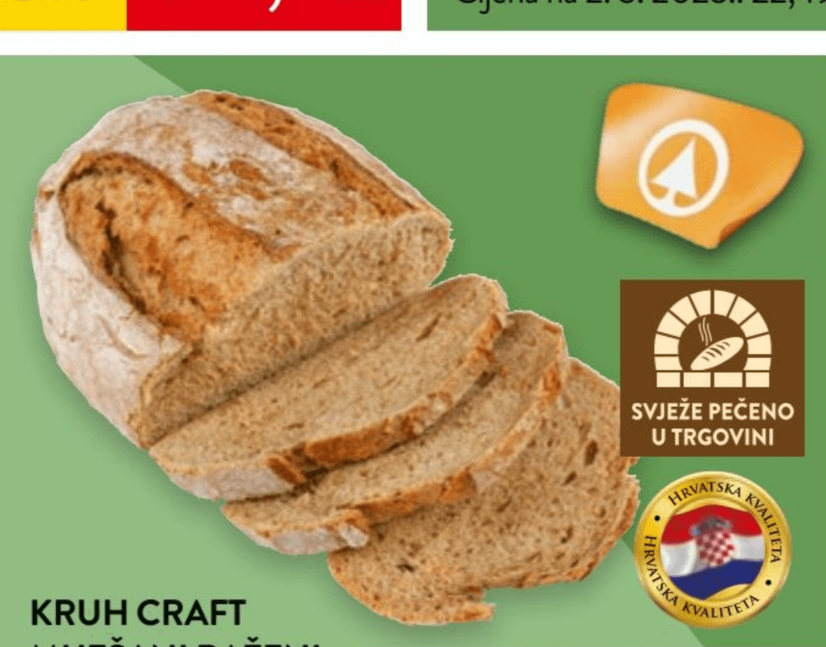 Kruh Craft Miješani Raženi 500 g - Akcija u trgovini Spar