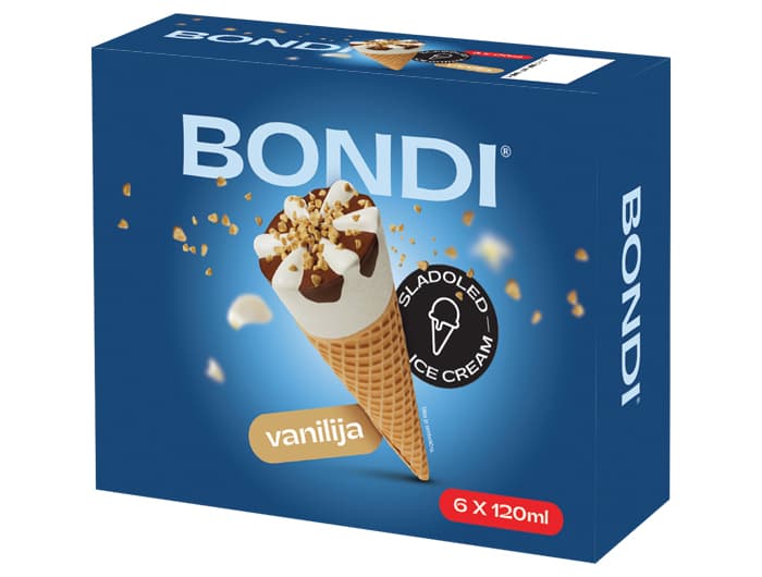 Bondi Sladoled kornet 6 x 120 ml Akcija u trgovini Tommy
