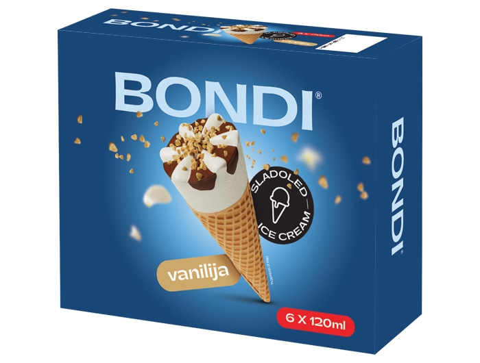 Bondi Sladoled kornet 6 x 120 ml - Akcija u trgovini Tommy