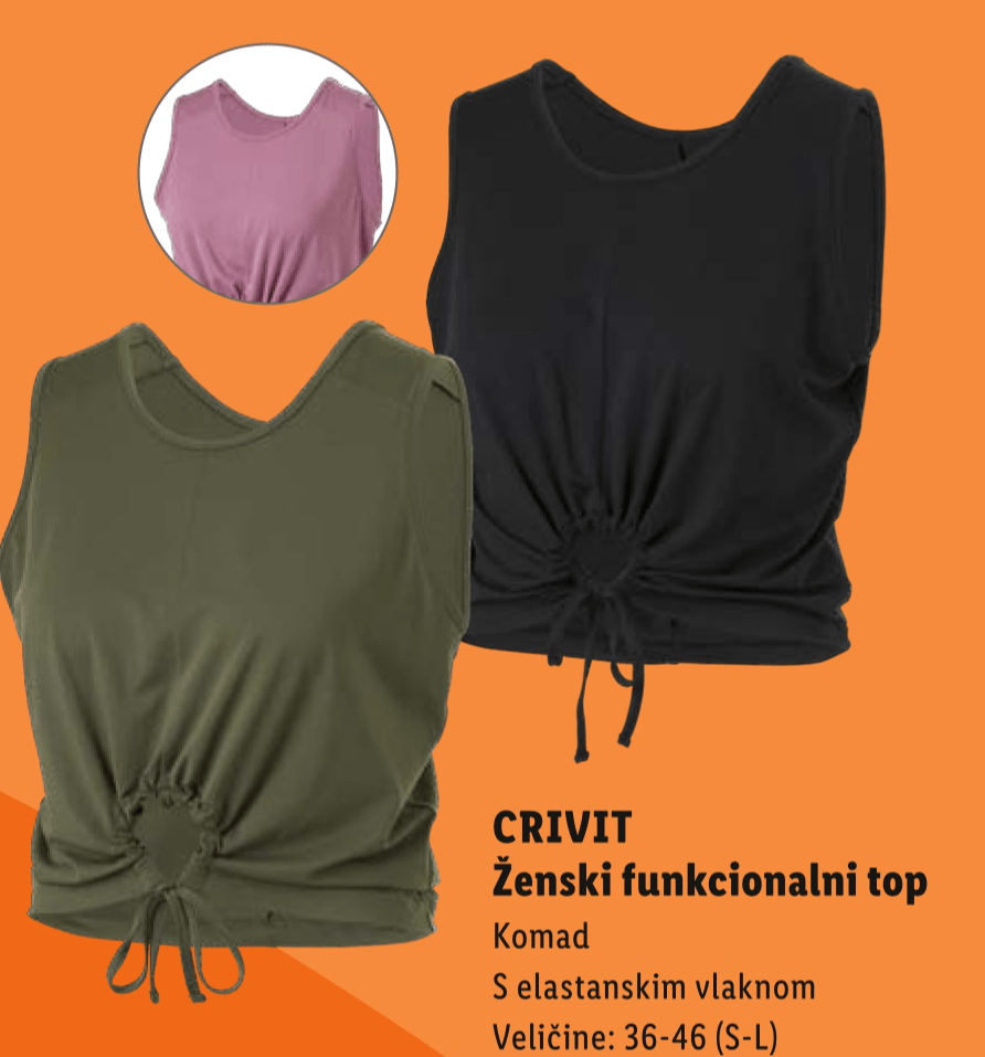 Ženski funkcionalni top Komad CRIVIT - Akcija u trgovini Lidl