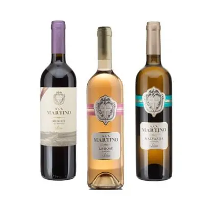 San Martino Bijelo, crno ili rosé vino 0,75 l Akcija u trgovini Plodine