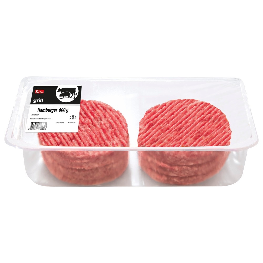 K Plus hamburger 600 g Akcija u trgovini Konzum