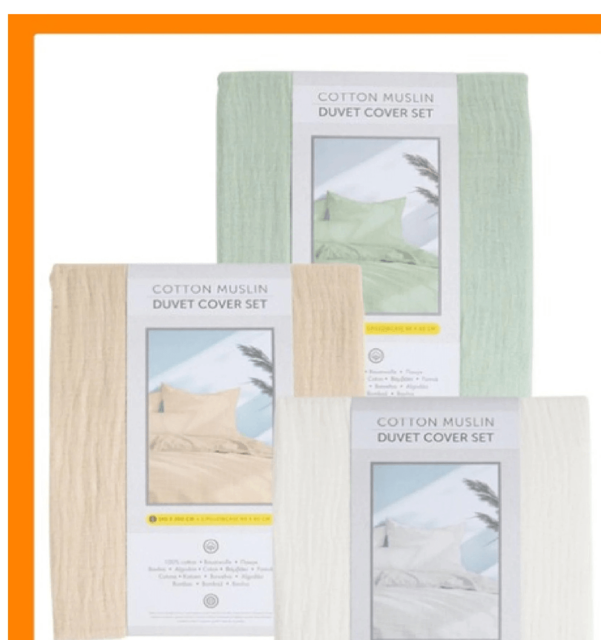 Cotton muslin duvet cover set 155 X 220 CM - Akcija u trgovini Action