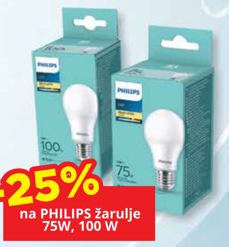 Philips žarulje 75W, 100 W - Akcija u trgovini Djelo