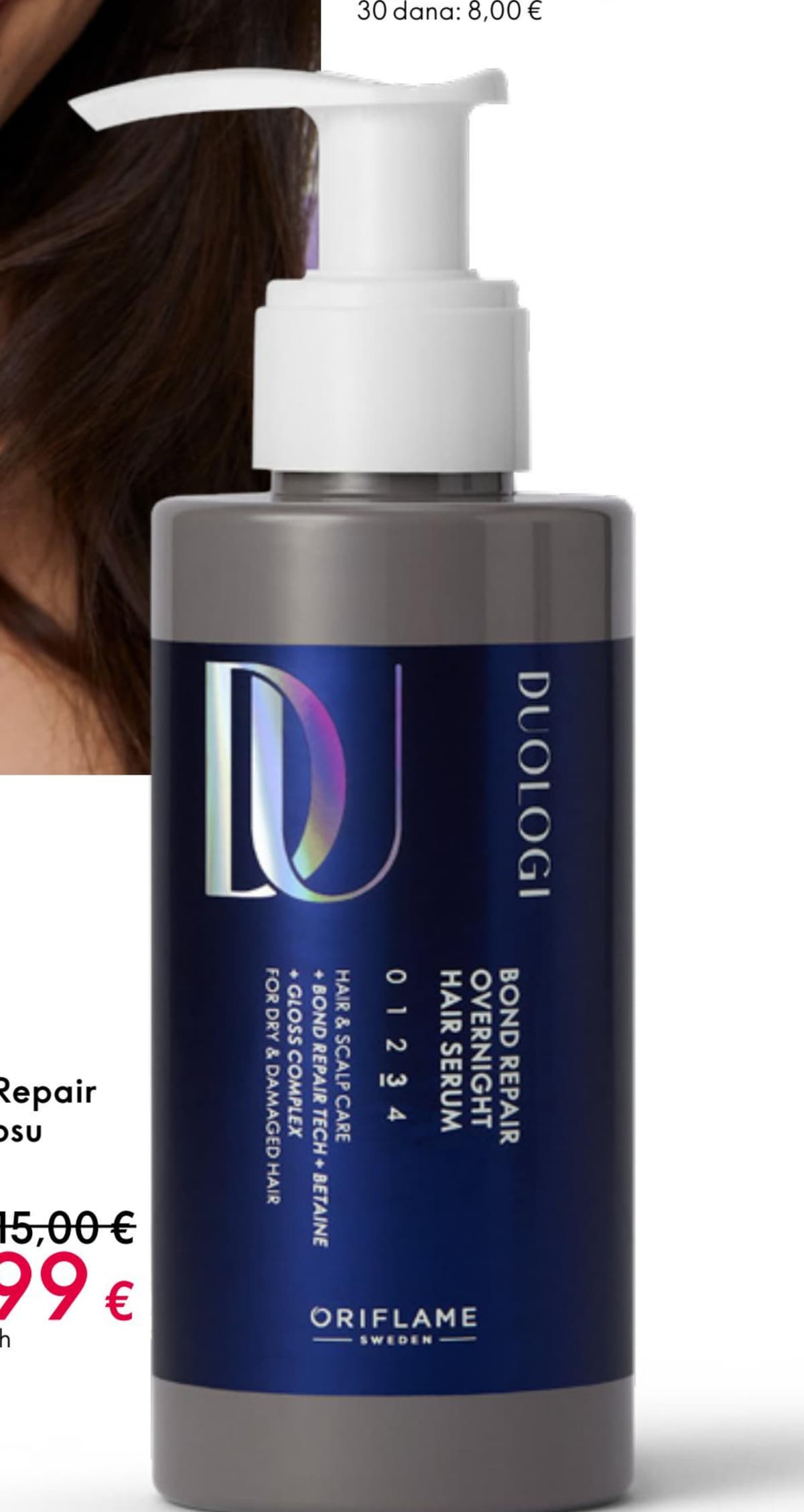 Oriflame Duologi Bond Repair noćni serum za kosu 150 ml Akcija u trgovini Oriflame