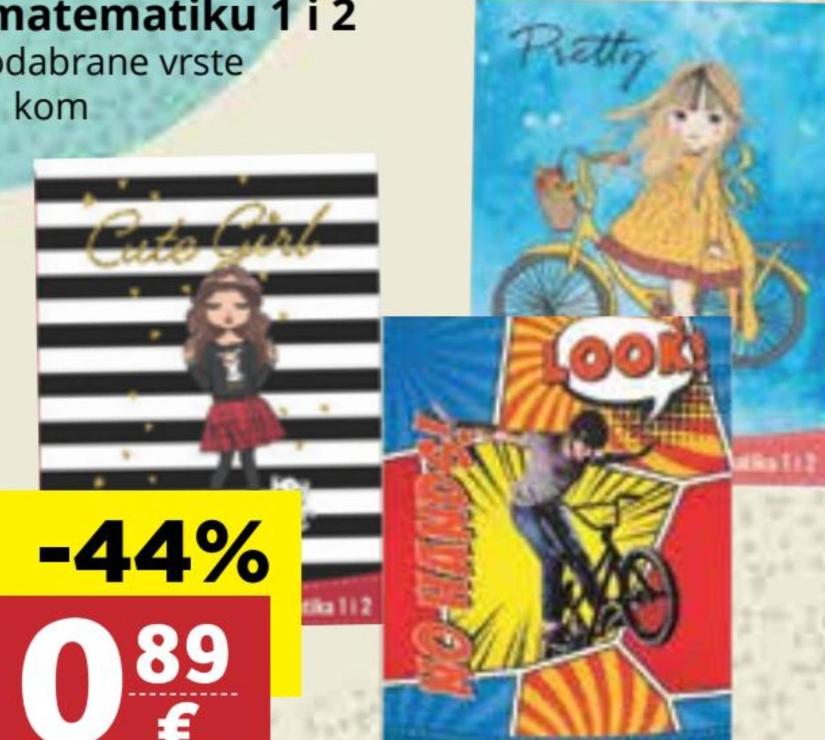 Street Gold bilježnica Matematika 1 i 2 1 kom Akcija u trgovini Ribola