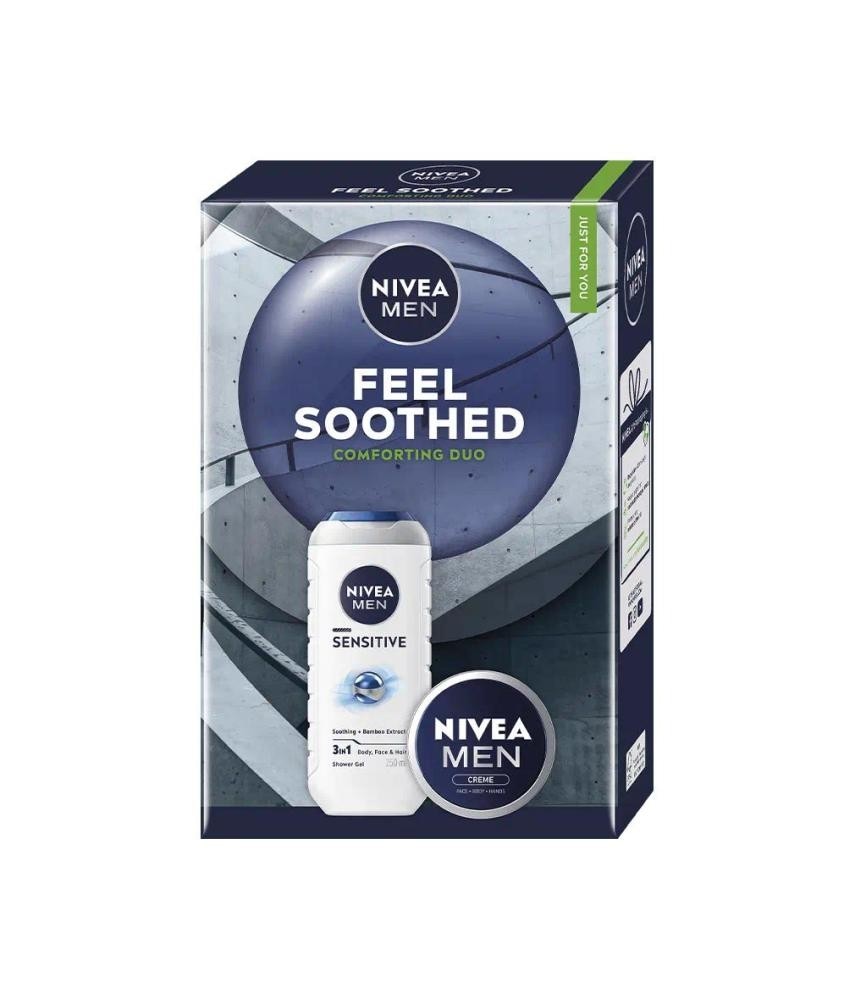 Nivea Men Feel Soothed set gel za tuširanje 250ml + krema 75ml Akcija u trgovini Konzum