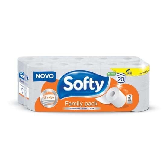 Softy toaletni papir troslojni 20 rola Akcija u trgovini Plodine
