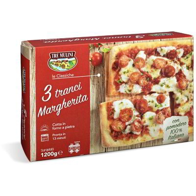 Pizza Margherita 3 kom, 1.2 kg Tre Mulini - Akcija u trgovini Eurospin