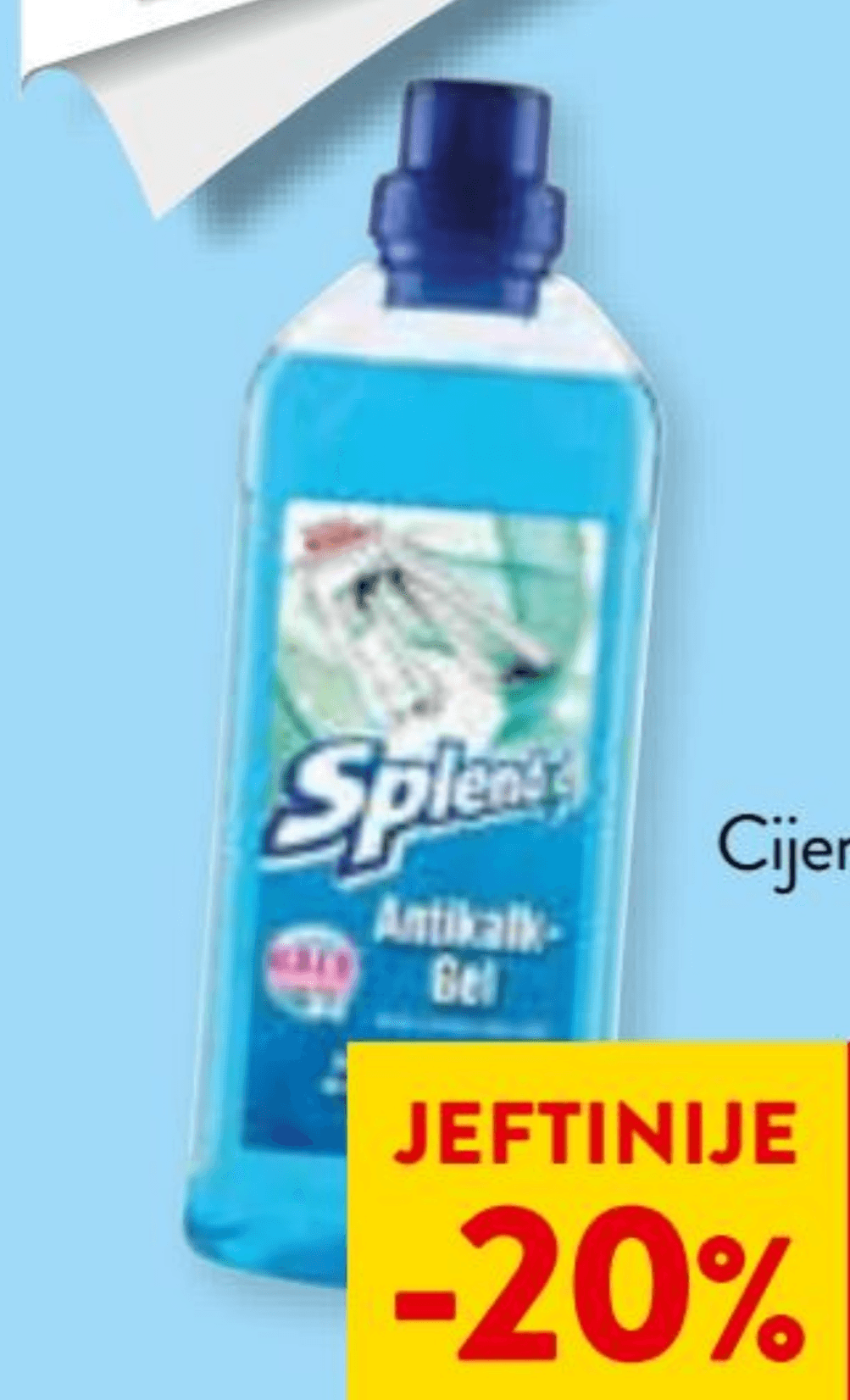 Sredstvo za čišćenje kamenca Splendid 1 L - Akcija u trgovini Spar