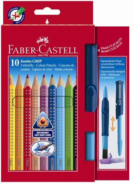 Jumbo Grip drvene bojice 10 kom FABER-CASTELL Akcija u trgovini Mueller