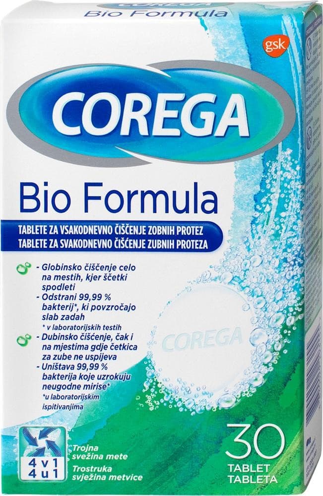 Corega tablete za čišćenje ili krema za pričvršćivanje zubnih proteza 30 kom ili 40 g Akcija u trgovini Lidl