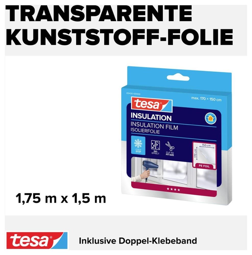 Tesa Insulation izolacijska folija za prozore Thermo Cover 1.5 m x 1.7 m Akcija u trgovini Bauhaus