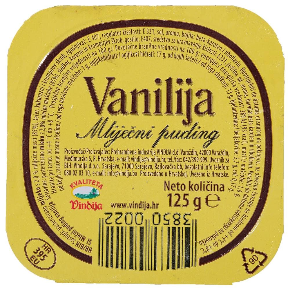 Vindija mliječni puding 125 g Akcija u trgovini Studenac