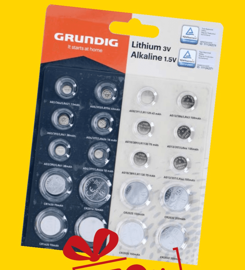 Set dugmastih baterija 24 komada Grundig Akcija u trgovini Interspar