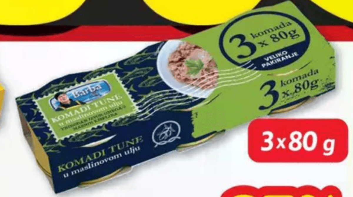 Barba Tuna komadi u maslinovom ulju 3x 80 g - Akcija u trgovini Plodine