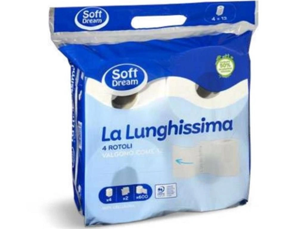 Soft Dream La Lunghissima toaletni papir 4 role / 600 listova Akcija u trgovini Eurospin