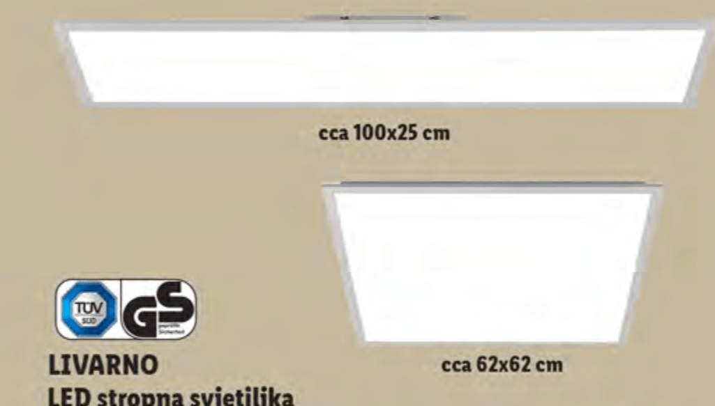 LIVARNO LED stropna svjetiljka Akcija u trgovini Lidl