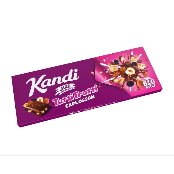 Kandi Čokolada mliječna, Tutti Frutti, Hazelnuts 220 g - Akcija u trgovini NTL